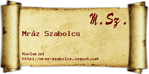 Mráz Szabolcs névjegykártya