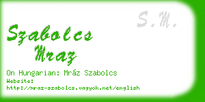 szabolcs mraz business card