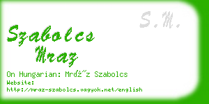 szabolcs mraz business card